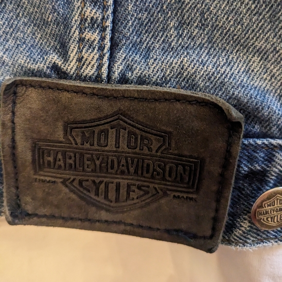 Harley Davidson Blue Jean Vest - Picture 5 of 14